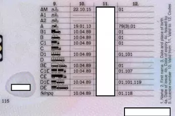Driving Licence-Category D1 and D1+E